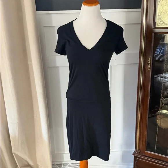 mini black dresses near me Rihoas Contrast Cowl Neck Backless Mini Dress